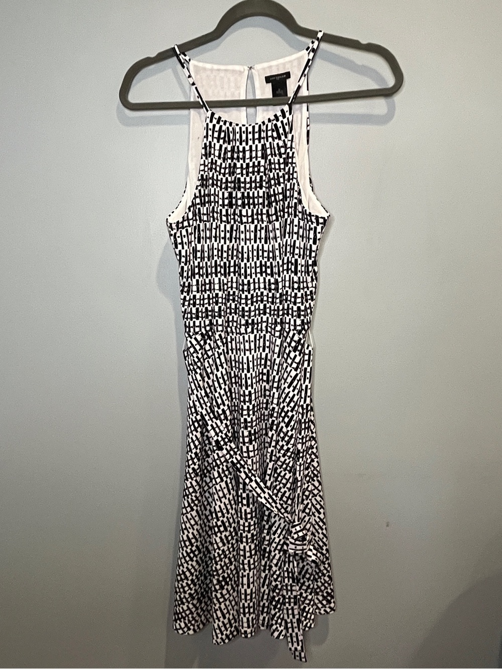 NWT Ann Taylor Black and White Geometric Midi Dress